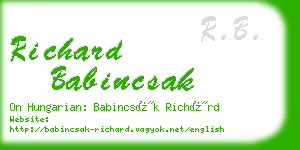 richard babincsak business card